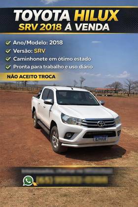 TOYOTA HILUX 2.8 SRV 4X4 CD 16V DIESEL 4P AUTOMÁTICO